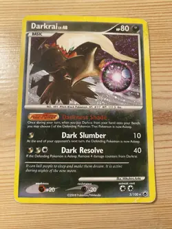 Pokemon Darkrai 3/100 Majestic Dawn Reverse Holo Rare Basic 80 HP Card - Image 1
