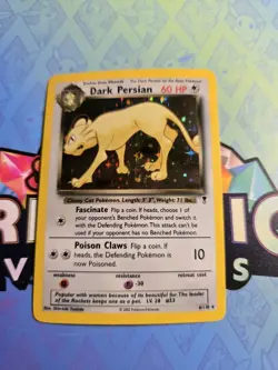 LP+ Dark Persian Holo 6/110 Legendary Collection Pokemon Card - Image 1