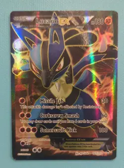 Lucario EX 107/111 Holo Full Art XY Furious Fists Pokemon Card - Image 1