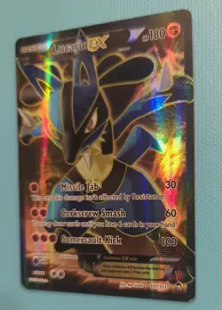 Lucario EX 107/111 Holo Full Art XY Furious Fists Pokemon Card - Image 2