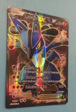 Lucario EX 107/111 Holo Full Art XY Furious Fists Pokemon Card - Image 3