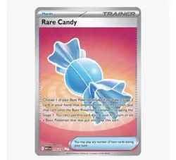 Pokemon TCG Rare Candy Trainer-Item Full Art Holo MEGA 175/185 Card - Image 1