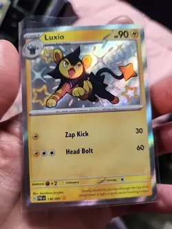 Pokemon TCG Luxio Scarlet & Violet Paldean Fates Holo Shiny Rare Card 136/091 NM - Image 1