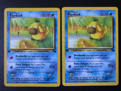 2 Psyduck 53/62 FOSSIL set Pokemon card first edition - Image 1