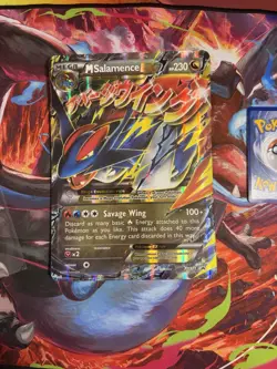 Mega M Salamence EX XY171 JUMBO Ultra Rare Holo Black Star Promo Card NM - Image 1