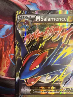 Mega M Salamence EX XY171 JUMBO Ultra Rare Holo Black Star Promo Card NM - Image 2