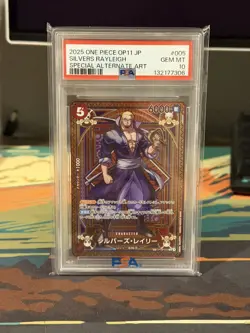 PSA 10 Silvers Rayleigh OP11 OP09-005 SP Parallel 2025 One Piece Card Japanese - Image 1