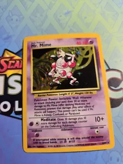 LP+ Mr. Mime Holo 6/64 No Set Symbol Jungle Pokemon Card - Image 1