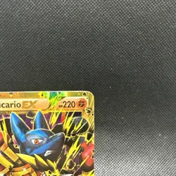 Pokemon TCG M Lucario EX Holo Ultra Rare Card 55/111 Furious Fists - Image 3