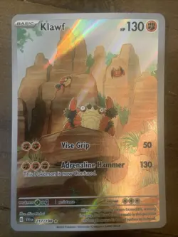 Klawf 217/198 Sv01 Scarlet & Violet Base Set Illustration Rare Pokemon Card NM - Image 1