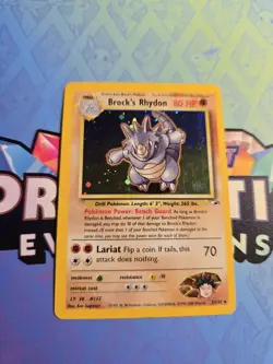 LP- Brock's Rhydon Holo 2/132 Gym Heroes Pokemon Card - Image 1