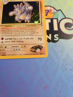 LP- Brock's Rhydon Holo 2/132 Gym Heroes Pokemon Card - Image 2