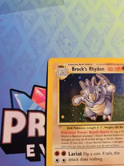 LP- Brock's Rhydon Holo 2/132 Gym Heroes Pokemon Card - Image 4