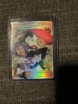 Pokemon TCG Hidden Fates Trainer Jesse and James Ultra Rare Full Art Card 68/68 - Image 1