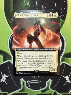 Cloud, Ex-SOLDIER (Borderless Rare) M 0168 FIC NM MTG - Image 1
