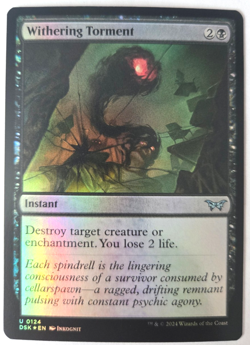 Withering Torment MTG Duskmourn: House of Horror FOIL NM - Image 1