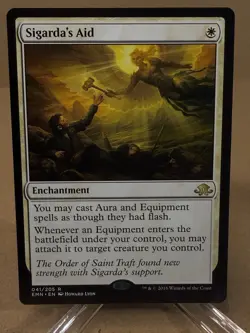 Magic: The Gathering Sigarda's Aid Rare Enchantment Eldritch Moon Regular 41/205 - Image 1