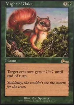 [1x] Might of Oaks Slight Play, English Urza's Legacy MTG Magic - Image 1