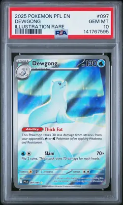 2025 Pokemon PFL Dewgong PSA Gem Minnt 10 IR #097 - Image 1