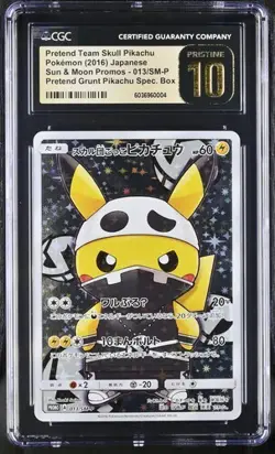 Pokemon Pretend Team Skull Pikachu Japanese Full Art Promo #013 CGC 10 Pristine - Image 1