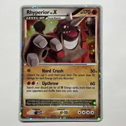 Rhyperior LV.X DP29 Diamond and Pearl Holo Pokemon 2008 - Image 1