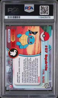 PSA 8 Squirtle #7 Topps Chrome Holo Pokemon T.V. Card 2000 - Near Mint - Image 2