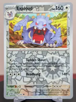 Pokemon Exploud #150/182 English Paradox Rift Reverse Holo - Image 1