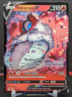 Pokemon Volcarona V #021/203 English Evolving Skies Holo Rare - Image 1