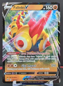 Pokemon Falinks V #110/192 English Rebel Clash - Image 1