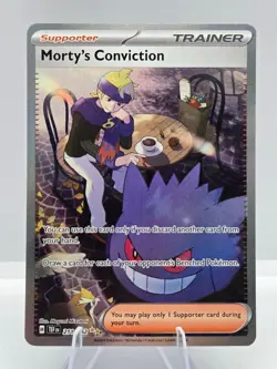 Morty's Conviction 211/162 Special Illustration Rare Temporal Forces Pokemon NM - Image 1