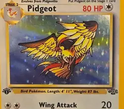 Pidgeot 8/64 Rare Jungle Holo 1st Edition Pokemon Vintage Recently Pulled NMOB - Image 2