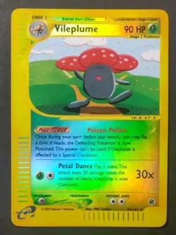 Rare, Reverse Holo Pokemon Expedition Set Vileplume 69/165 (English) - Image 1
