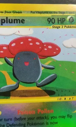 Rare, Reverse Holo Pokemon Expedition Set Vileplume 69/165 (English) - Image 2