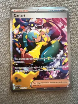 Pokemon Canari 291/217 ASC Full Art Holo Rare Trainer-Supporter Pokemon TCG - Image 1