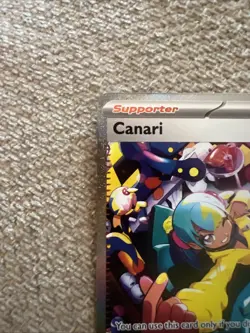 Pokemon Canari 291/217 ASC Full Art Holo Rare Trainer-Supporter Pokemon TCG - Image 2