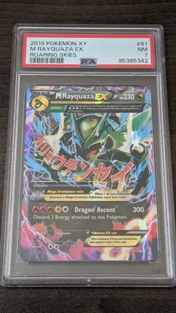 M RAYQUAZA EX 2015 Pokemon #61/108 PSA 7 NEAR MINT Roaring Skies Graded Slab WOW - Image 1
