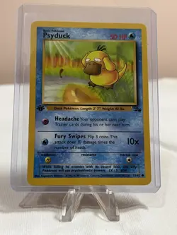 Pokemon TCG Psyduck Fossil 1st Edition Basic 53/62 Regular 50 HP Common 1999 - Image 2