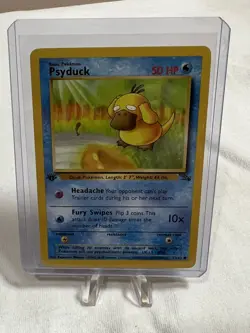 Pokemon TCG Psyduck Fossil 1st Edition Basic 53/62 Regular 50 HP Common 1999 - Image 3
