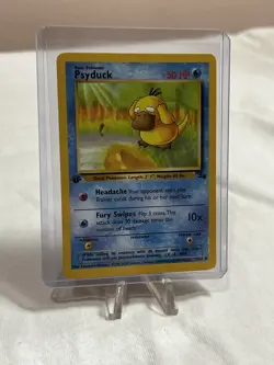 Pokemon TCG Psyduck Fossil 1st Edition Basic 53/62 Regular 50 HP Common 1999 - Image 4