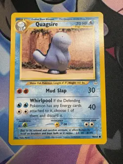 Pokemon TCG Quagsire Neo Revelation Card 48/64 Unlimited Vintage - Image 1