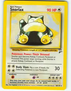 Snorlax - 30/130 Base Set 2 - Pokemon TCG - 2000 - Image 1