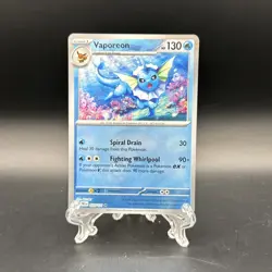 Vaporeon 022/131 (Poke ball Reverse Holo) SV Prismatic Evolutions Pokemon - MINT - Image 1