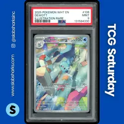 2025 POKEMON WHITE FLARE #106/086 DEWOTT ILLUSTRATION RARE PSA 9 - Image 1