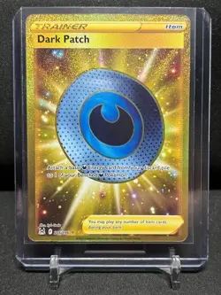 Dark Patch 216/196 Gold Secret Rare Holo Pokemon 2022 Lost Origin NM - Image 1
