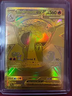 Gold Mega Charizard X EX 130 Pokemon Phantasmal Flames MHR RARE Pack Fresh - Image 1