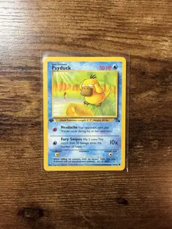 Psyduck 1st Edition Pokemon Fossil 53/62 Vintage WOTC 1999 - Image 1