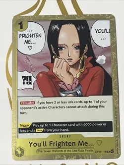 One Piece OP14-118 Boa Hancock Card - Rare Foil You’ll Frighten Me CCG 2026 - Image 1