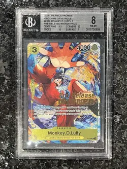 Monkey.D.Luffy (Pre-Release Tournament) (Winner) P-036 One Piece Promo BGS 8 - Image 1