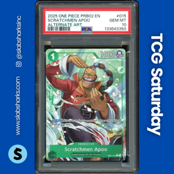 2024 ONE PIECE THE BEST VOL.2 #EB01-015 SCRATCHMEN APOO ALT ART PSA 10 - Image 1