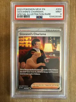 Giovanni's Charisma 204/165 151 English Special Illustration Rare Pokemon PSA 9 - Image 1